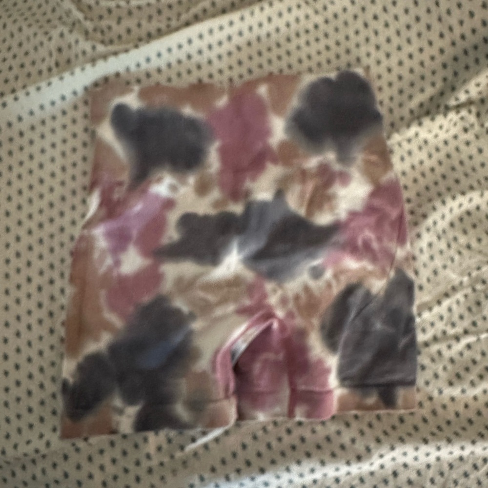 Tie die biker shorts